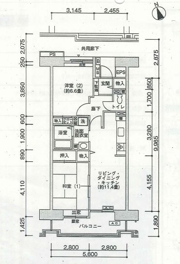 王子神谷家族寮（フレーシェル王子神谷） 間取り