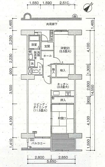 港北NTセンター北家族寮（港北ニュータウンビュープラザセンター北） 間取り