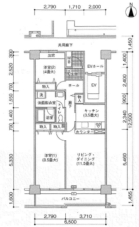 西国分寺①家族寮（西国分寺ゆかり壱番街） 間取り