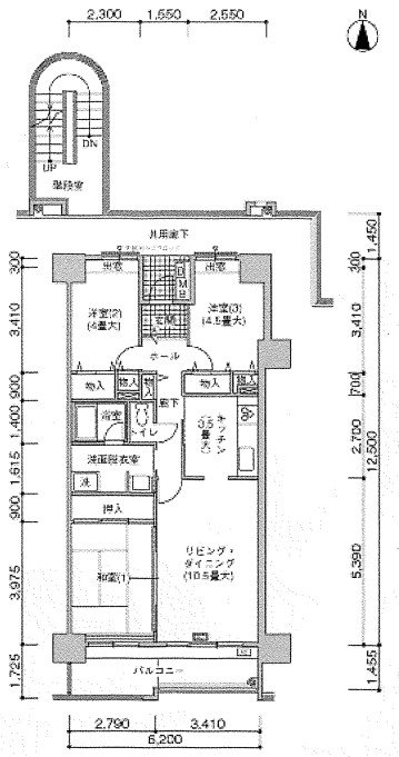 西国分寺①家族寮（西国分寺ゆかり壱番街） 間取り