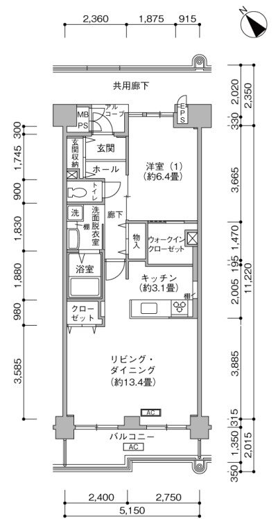 川崎日進家族寮（サンスクエア川崎） 間取り