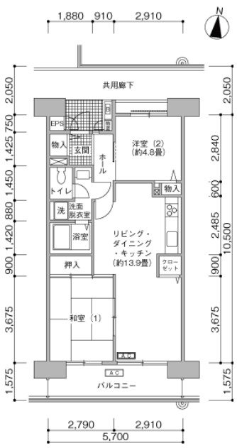 東新小岩家族寮（アーバンライフ東新小岩） 間取り