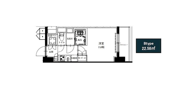 戸田公園独身寮（S-RESIDENCE戸田公園） 間取り