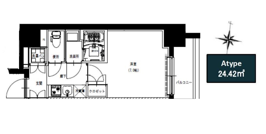 戸田公園独身寮（S-RESIDENCE戸田公園） 間取り