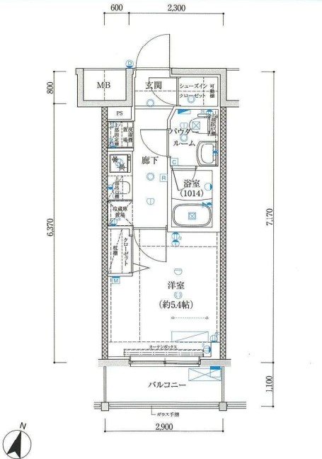 八丁畷Ⅱ独身寮（クラリッサ川崎ルーナ） 間取り