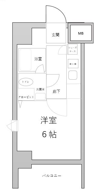 戸部参番館独身寮（Le’a MARKS 横濱参番館） 間取り