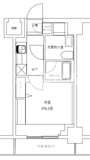 吉野町独身寮（ロアール横浜南） 間取り