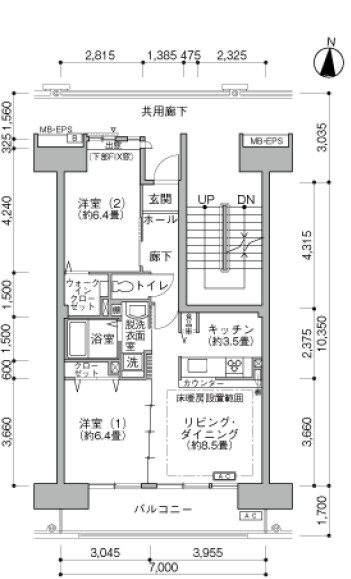 川崎富士見家族寮（コンフォール川崎富士見） 間取り