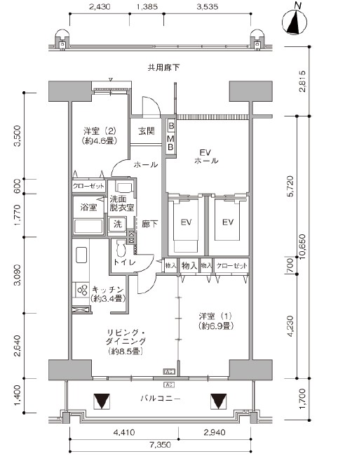西国分寺④家族寮（西国分寺ゆかり四番街） 間取り