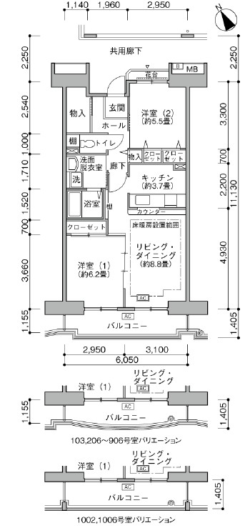 南浦和家族寮（コンフォール南浦和） 間取り