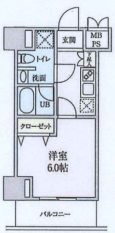 平沼橋Ⅱ独身寮（ヴェッセル平沼橋） 間取り