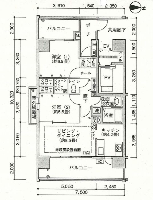 川崎東門前家族寮（ミラリオ大師河原） 間取り