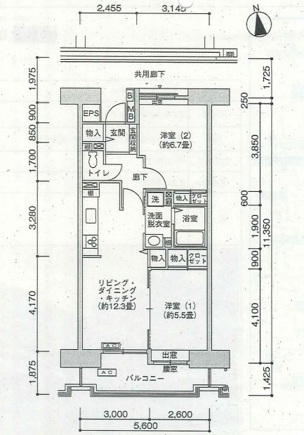 王子神谷家族寮（フレーシェル王子神谷） 間取り