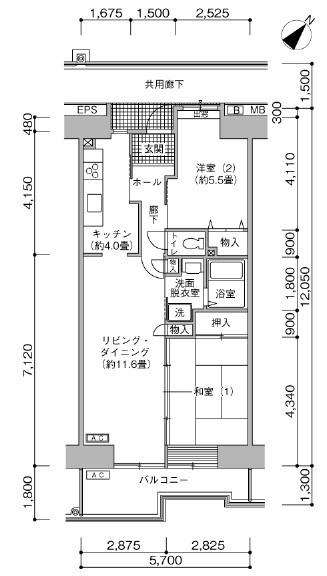 東新小岩家族寮（アーバンライフ東新小岩） 間取り