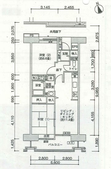 王子神谷家族寮（フレーシェル王子神谷） 間取り